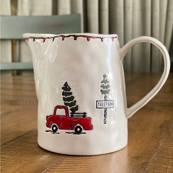 Potter's Studio Tree Farm Ceramic Pitcher - Picture 1 of 2